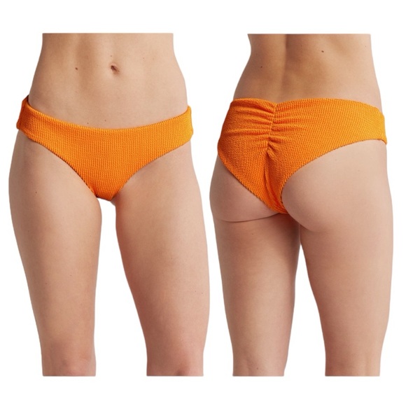 New CYN AND LUCA Pucker Ruched Back Bikini Bottoms Size L - Picture 8 of 8